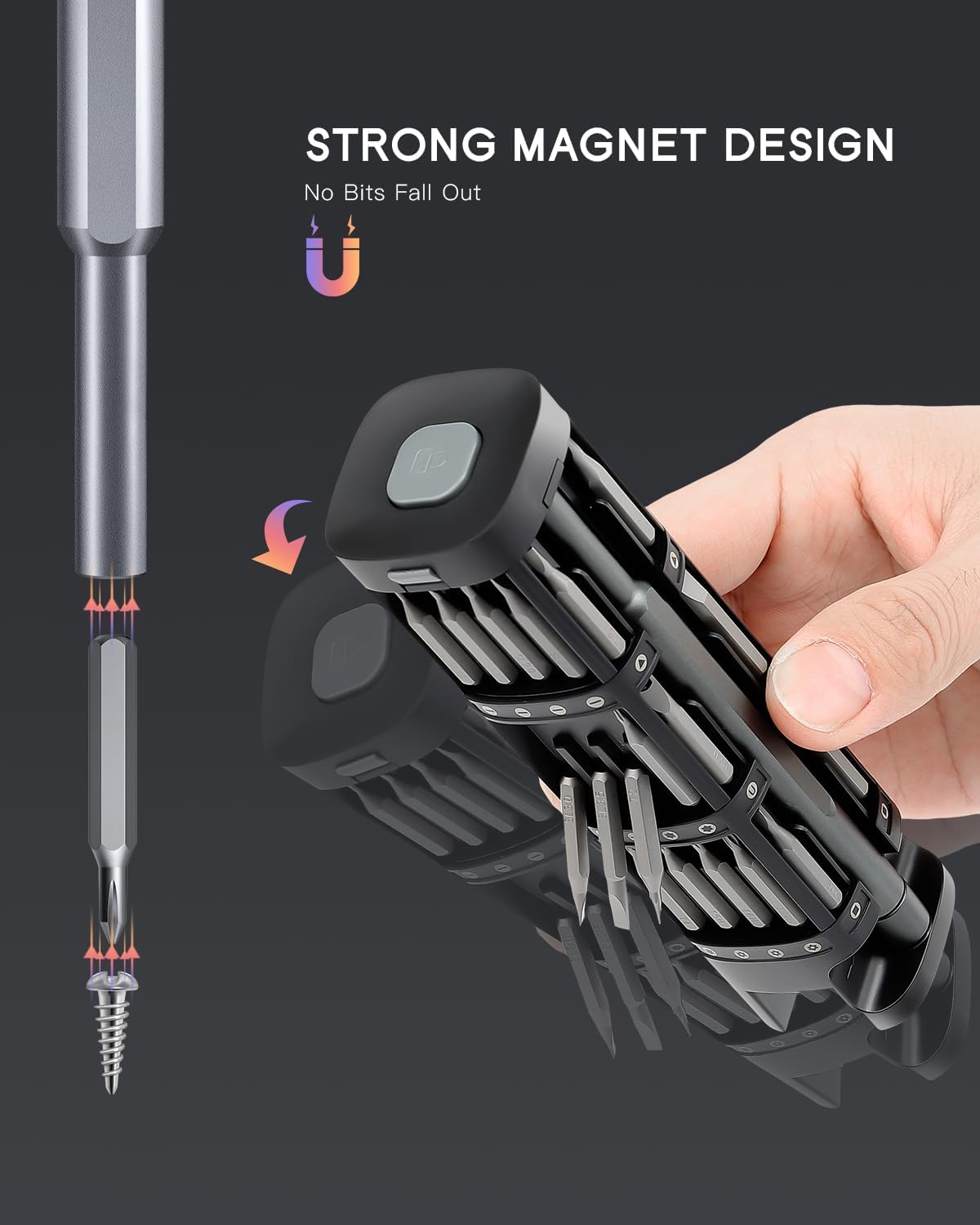 E·Durable 4pcs VDE Screwdriver Set, Magnetic Insulated Screwdriver Set to 1000v, Multifunctional Tool Kit Chrome Vanadium Screwdrivers TPR Handle for Home and Professional Use, Red