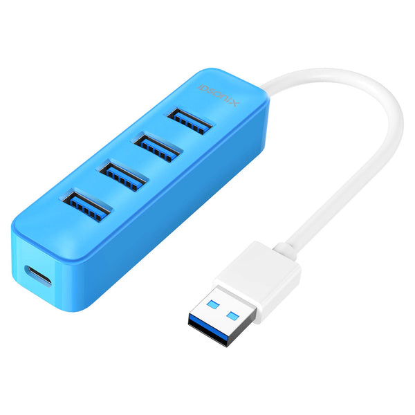 iDsonix USB hub, 4-Port USB 3.0 Hub, 5Gbps HighSpeed Data Transmission USB Hub for Laptop, iMac, Surface Pro, XPS, USB Flash Drives, Mobile HDD, Xbox, Printer, Camera, and More - Yellow