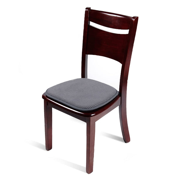 TANYOO Set of 4 Chair Cushion Memory Foam Pads Non Slip Honeycomb Pattern Square 15" x 16" Seat Cover Ultimate Comfort and Softness Cushions