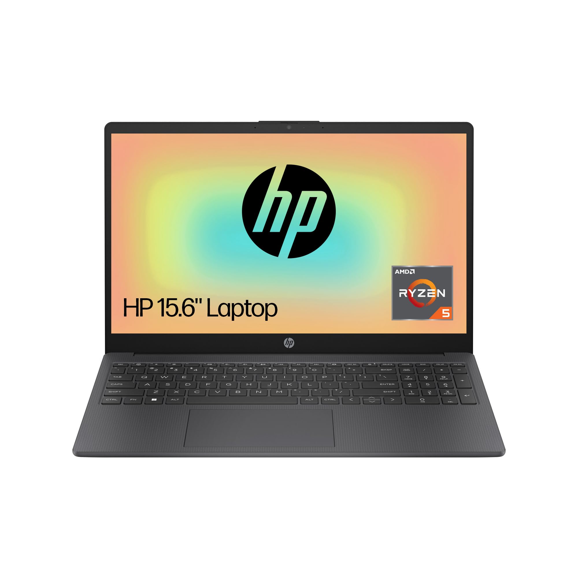 HP 15.6" Laptop | AMD Ryzen 3 7320U Processor | 8 GB RAM | 256 GB SSD | AMD Radeon Graphics | FHD Display | Up to 11hrs 15 mins battery | Win 11 | Dual Speakers | Jet Black | 15-fc0038sa