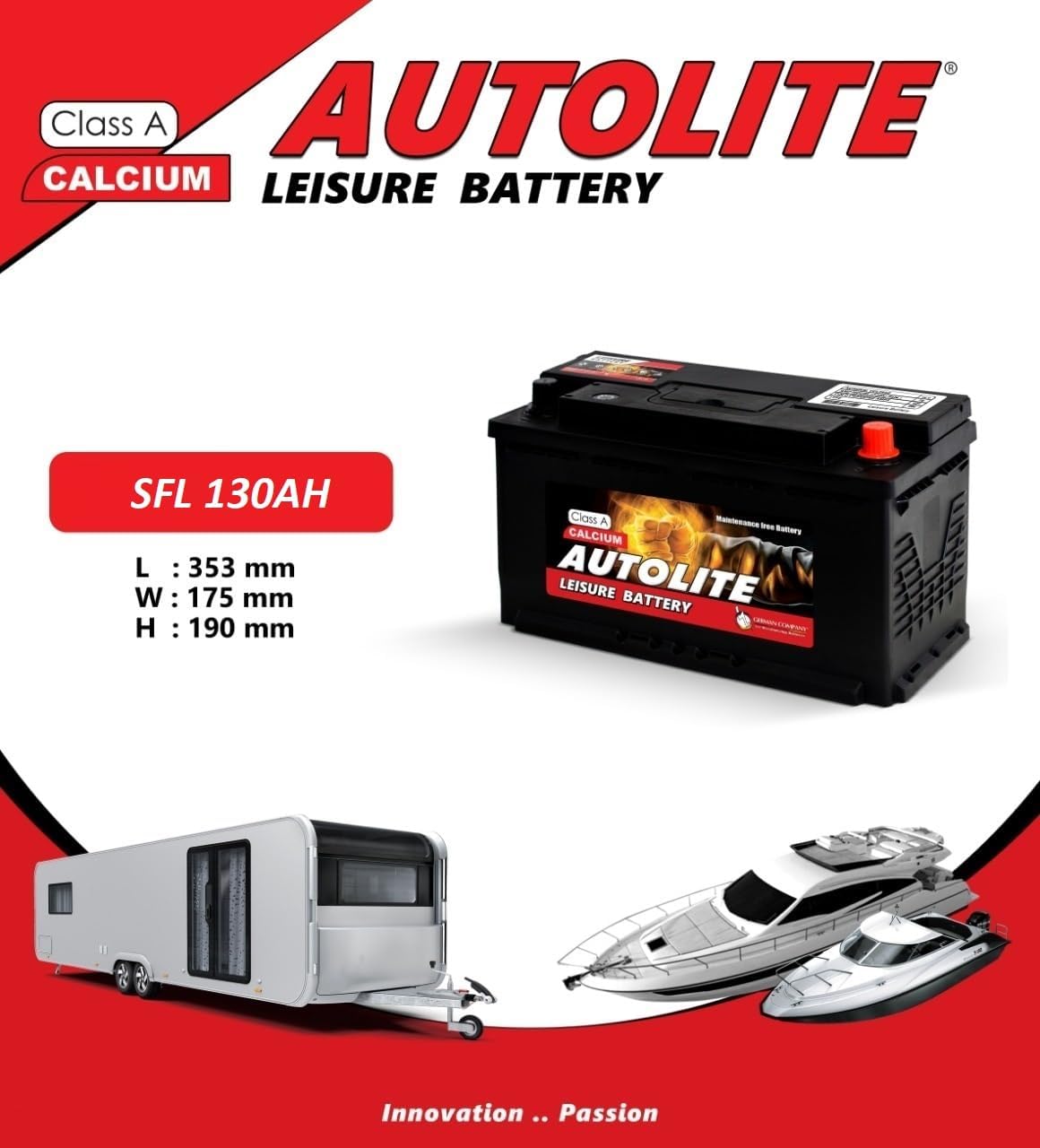 12V 130AH LEISURE BATTERY SFL 130AHC100 100AH C20 FOR CARAVAN CAMPERVAN MOTORHOME DEEP CYCLE