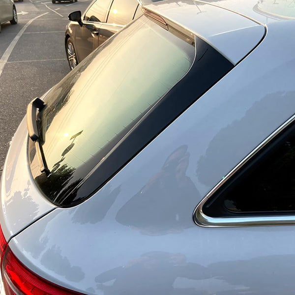 AutoStyle Set rear window side spoilers compatible with Audi A4 (B8) Avant/Allroad 2008-2015 excl. S-Line (ABS Glossy Black)