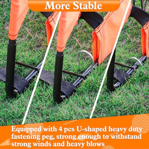 Gofady 2-in-1 Football Goal for Kids - Portable & Durable Soccer Training Net with 5 Target Ranges, Foldable Design, Carrying Bag, Easy Assembly for