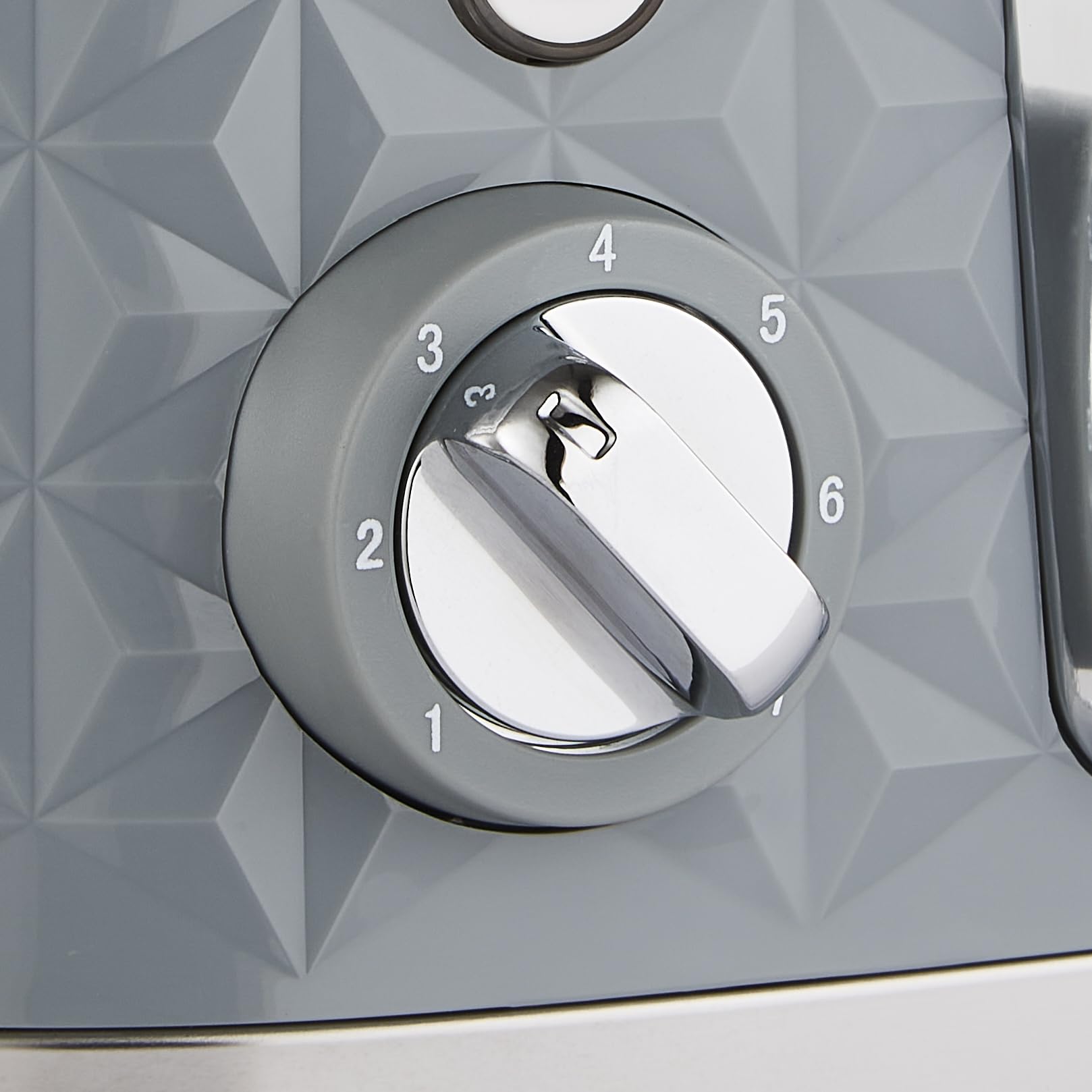 Morphy Richards Vector 4 Slice Toaster, High Gloss Geometric Design, Defrost and Reheat, Variable Width Slots, Removable Crumb Tray, Grey, 248135