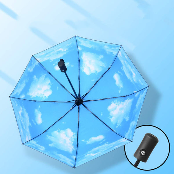 Maibar Umbrella Windproof Strong 24 Ribs Compact Umbrellas Sun UV Protection spf 50 Folding Travel Large Auto Open Close Umbrellas Umbrella (Black)