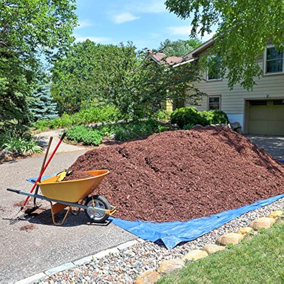 YIJUHOU Tarpaulin Waterproof Heavy Duty 2m x 3m 115 GSM Blue Tarps Sheet for Furniture Ground Multipurpose Covers