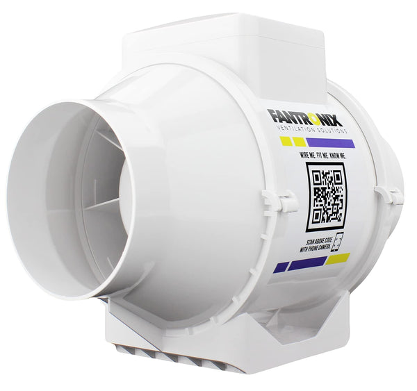 Fantronix 4 inch (100 mm) dia Universal Quiet Operation Inline Bathroom Fan Intake Hydroponic Shower Duct Ventilation Fan for hydroponics Room