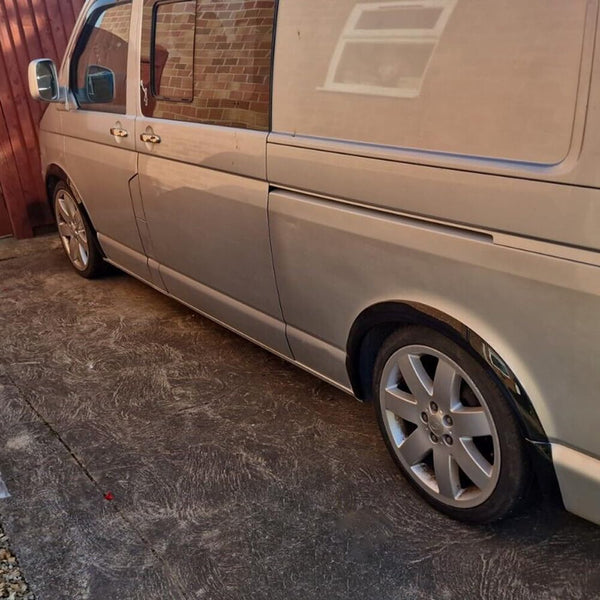 Oneway Set Wheel Arch Trims compatible with Volkswagen Transporter T5/T5.1 2003-2015 (Short & Long wheel base) - Gloss black