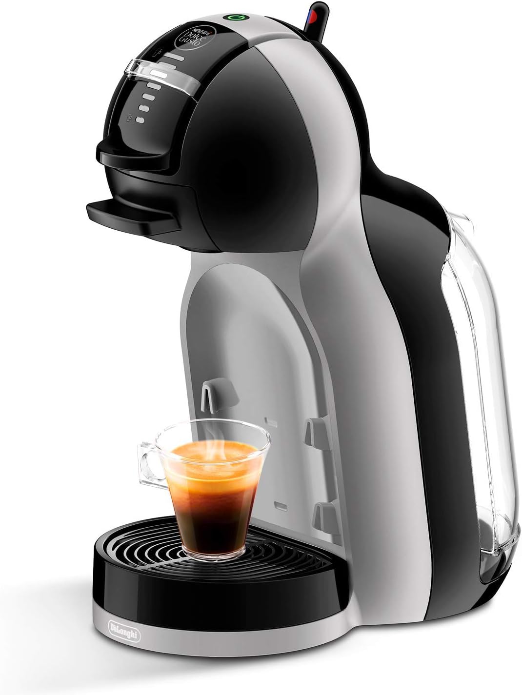 NESCAFÉ Dolce Gusto EDG155.BG Mini-Me Automatic Coffee Machine Black & Arctic Grey by De’Longhi - Starter Kit