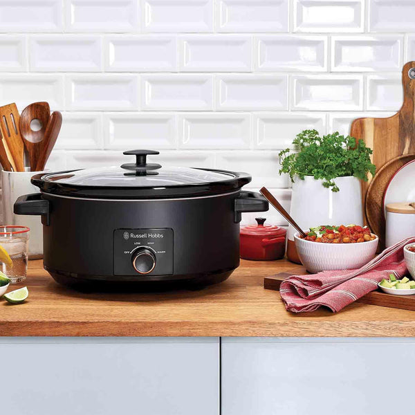 Russell Hobbs Good-to-Go 6.5L Electric Multicooker - 8 Digital functions inc Sear, Slow Cook, Steam, Boil, Keep warm & Roast, Cast aluminium housing, Glass lid, Dishwasher safe parts, 750W, 28270