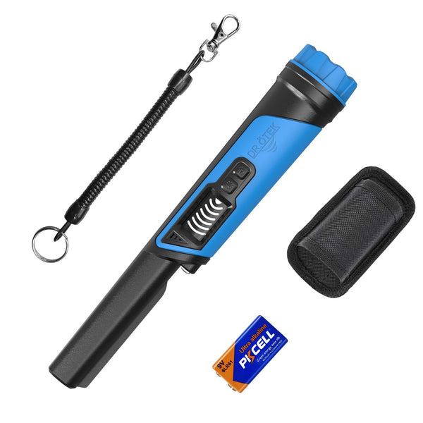 DR.?TEK Metal Detector Pinpointer, IP68 Fully Waterproof Handheld Pin Pointer with LCD Screen, Innovative Interference Cancellation Function, Higher
