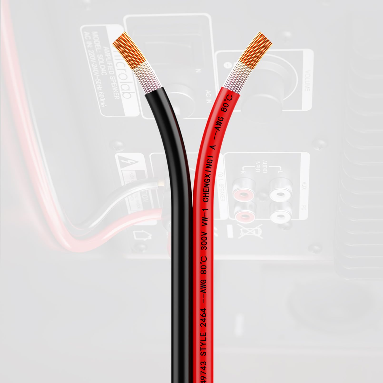 Piwaal 14AWG Spool 2.0mm² 25 ft Per Spool 14 Gauge 2Parallel Wire (Red 7.62M Black 7.62M) Bare Copper Wire for LED Strips/Bulbs/Lamps.