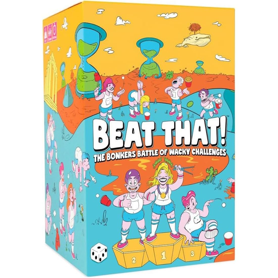 Gutter Games Beat That Game - The Bonkers Battle of Wacky Challenges - Family Games for Kids and Adults - Card and Board Game, Encourages Fun, Creativity, and Memorable Moments in Parties - Main