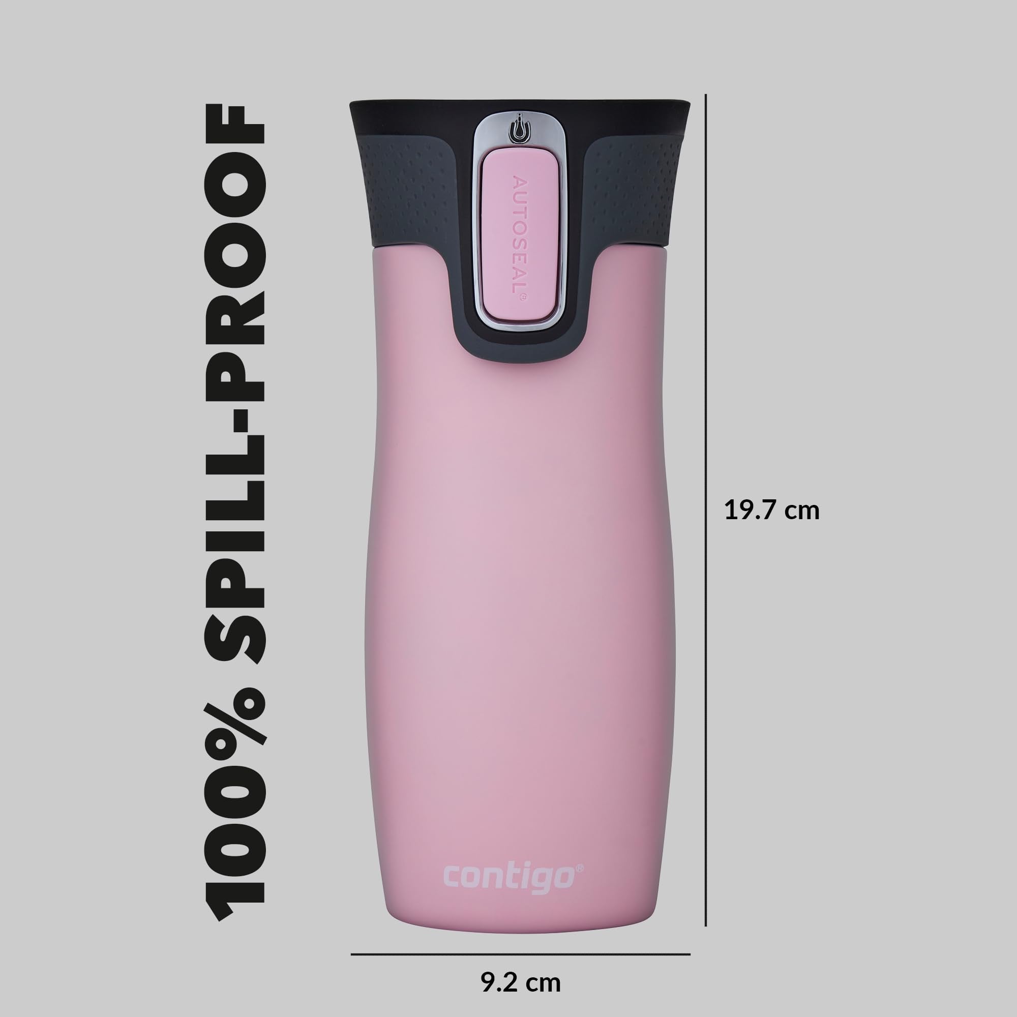 Contigo West Loop Autoseal Travel Mug, Stainless Steel Thermal Mug, Vacuum Flask, Leakproof Tumbler, Coffee Mug with BPA Easy-Clean Lid