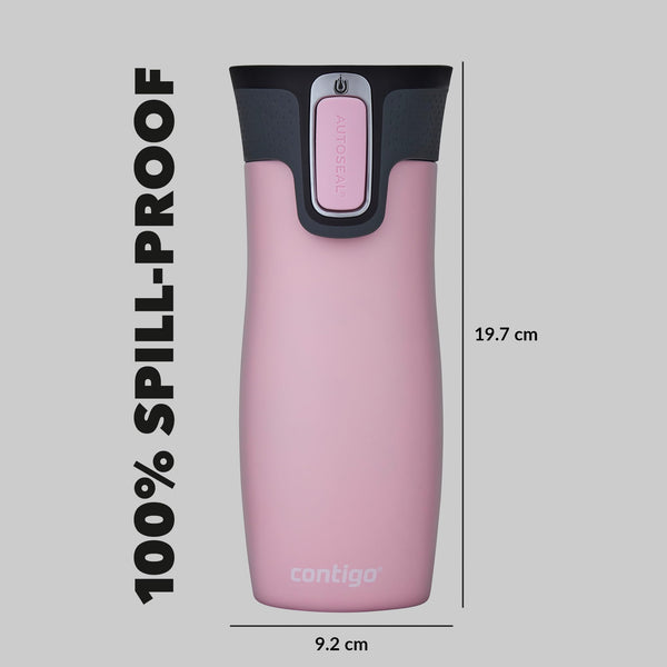 Contigo West Loop Autoseal Travel Mug, Stainless Steel Thermal Mug, Vacuum Flask, Leakproof Tumbler, Coffee Mug with BPA Easy-Clean Lid
