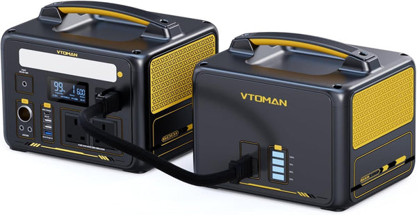 VTOMAN Jump 600X Portable Power Station 600W - 299Wh Solar Generator LiFePO4 Battery Power Station with 600W Pure Sine Wave (Surge 1200W) AC Outlet, PD 60W USB-C, 3x Regulated 12V/10A DC for Camping