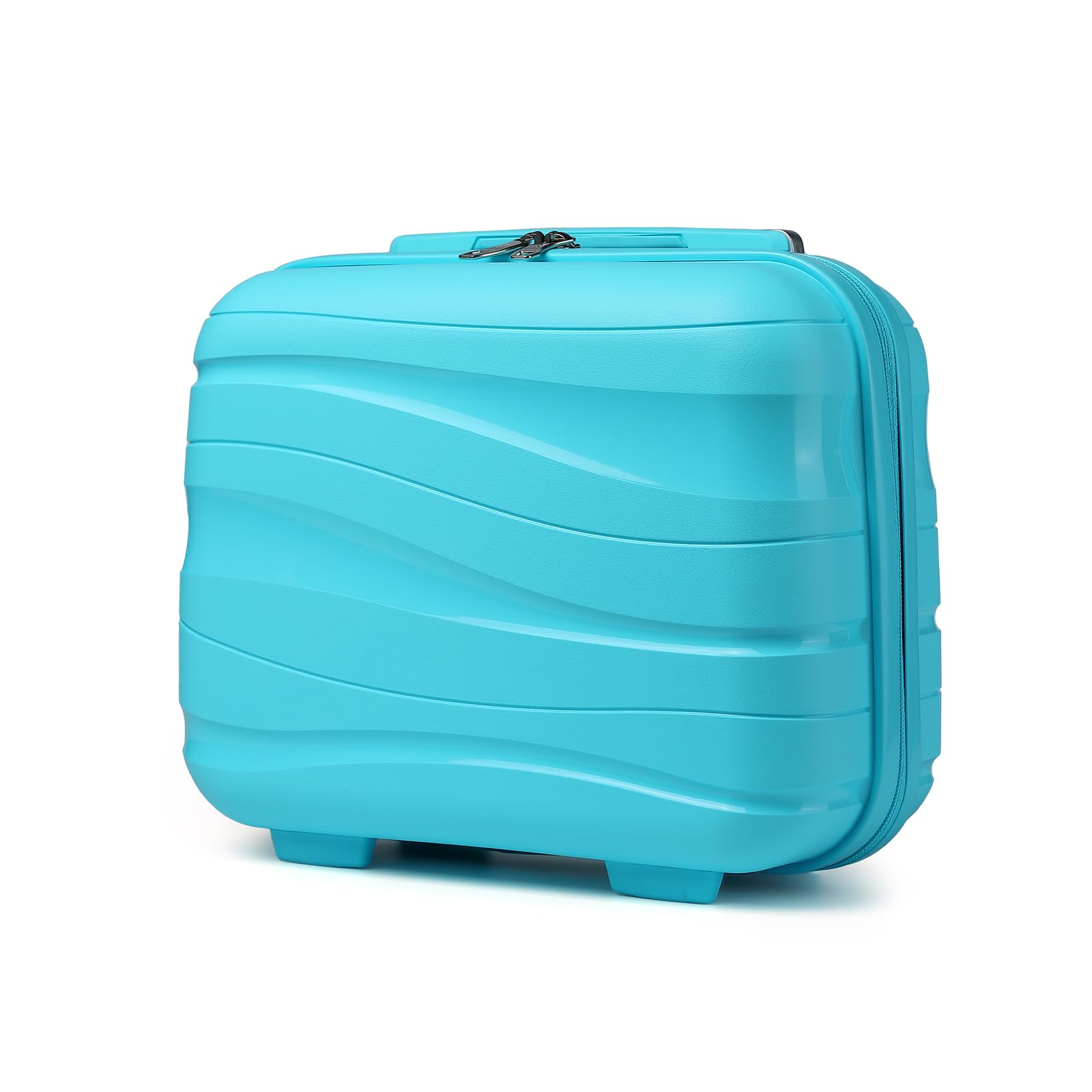 Kono Luggage Sets of 2 Piece Lightweight Polypropylene Hard Shell Suitcase with TSA Lock Spinner Wheels Travel Carry On Hand Cabin Luggage with Beauty Case (Set of 2, Black)