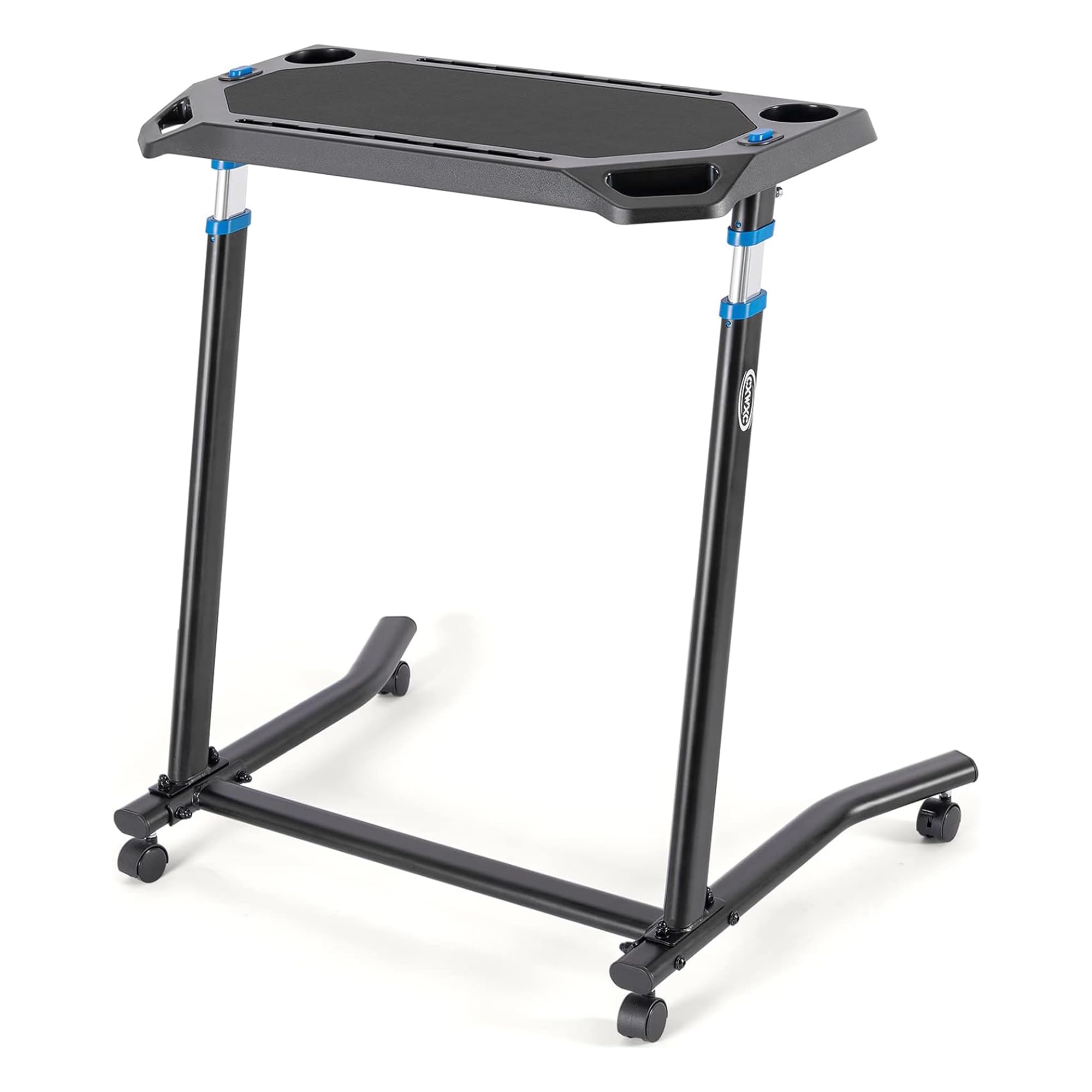 CXWXC Indoor Training Bicycle Desk, Height-Adjustable Computer Stand with Non-Slip Surface - Portable Bicycle Trainer Fitness Table with Lockable