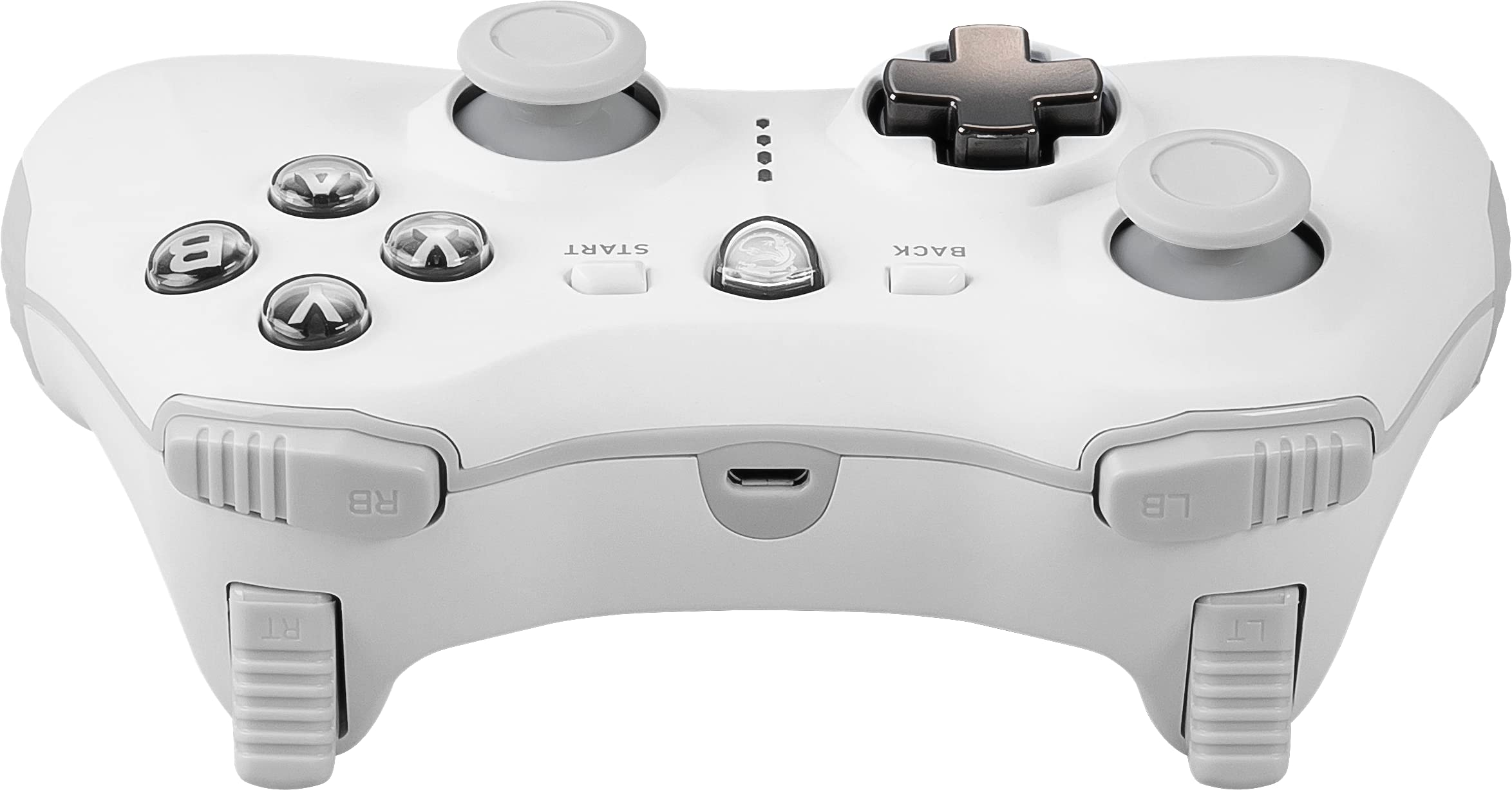 MSI FORCE GC20 V2 WHITE Wired PC Gamepad Controller - Interchangeable D-Pad Covers, Dual Vibration Motors, USB 2.0 - Wired