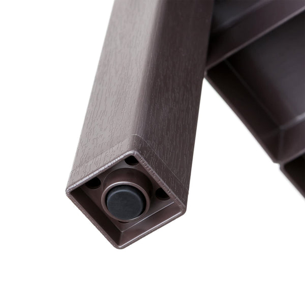 TATAY Lombok Modular Shelf, 6 Shelves, Polypropylene, BPA Free, Wood effect, Non-Slip Bumpers, Max 10KG by Shelf, Easy Assembly, Brown.