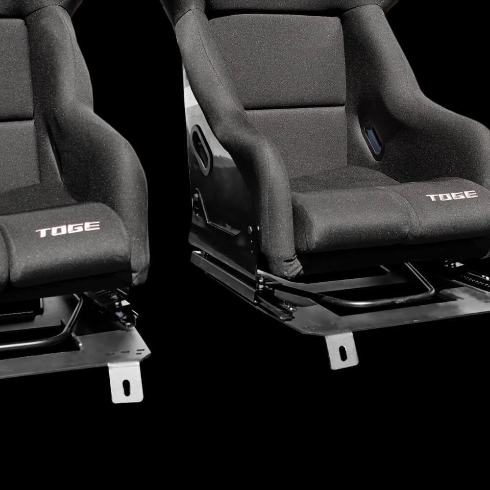 Set of Barbarian Fixed Bucket TOGE Racing Seats for MX5 Mk3 (NC Chassis) Mazda, Black Felt, Track, Race, Drift