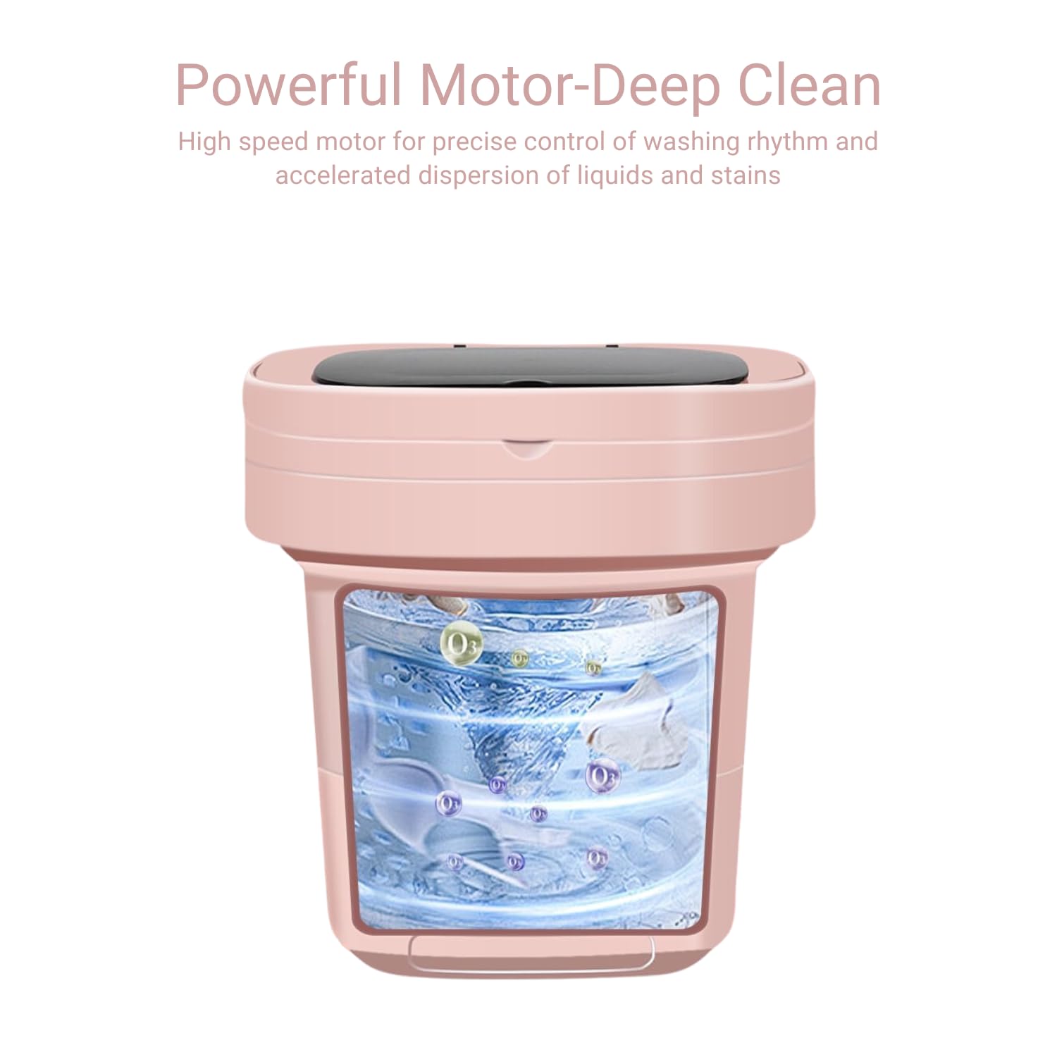 Portable Washing Machine, 11L Foldable Washer & Spin Dryer with Laundry Bag & Drying Net & Microfiber Cloths, Laundry Machine with 3 Cleaning Modes for Baby Clothes and Underwear (Blue)