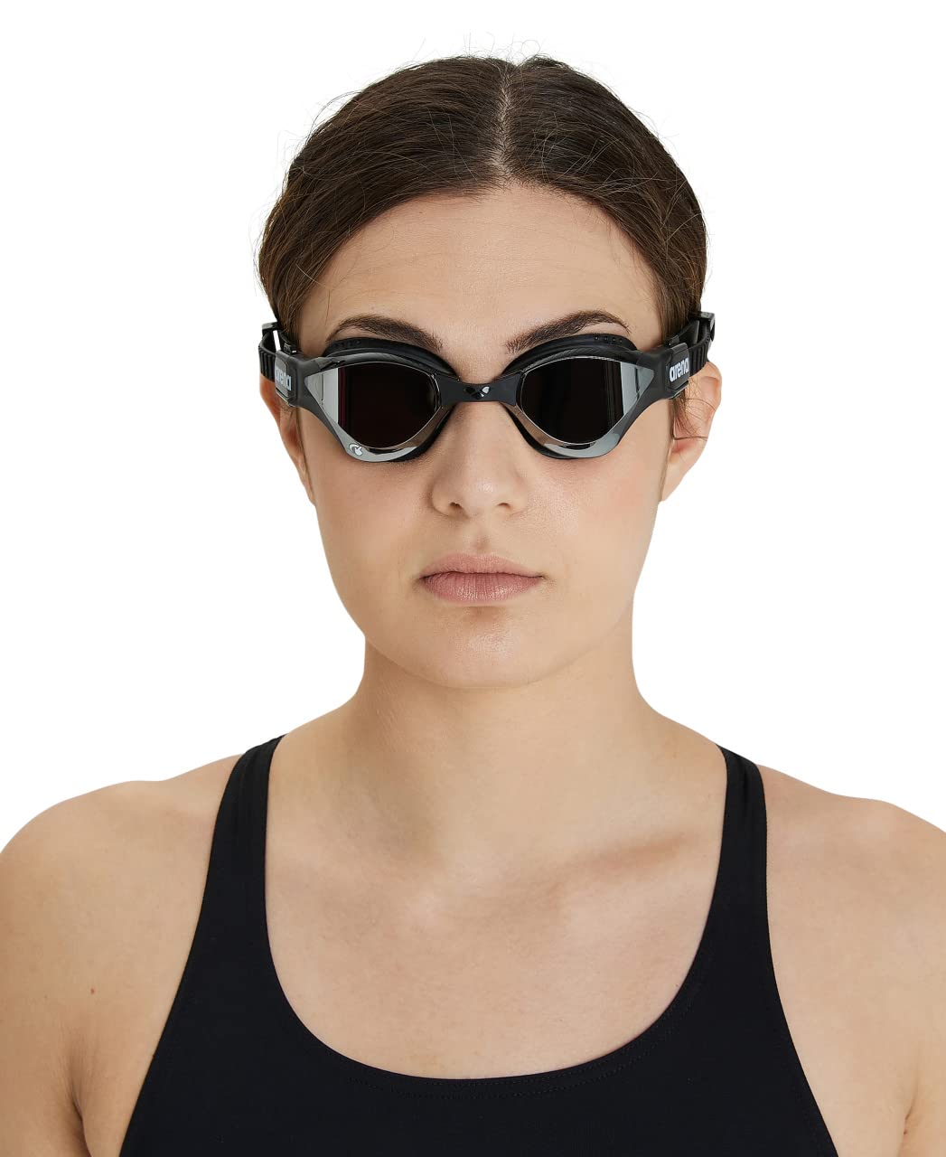 arena Cobra Tri Swipe Mirror Unisex Adult Triathlon Goggles, Swimming Pool Goggles with Mirror Lenses, Anti-Fog, UV Protection, 3 Interchangeable Nose