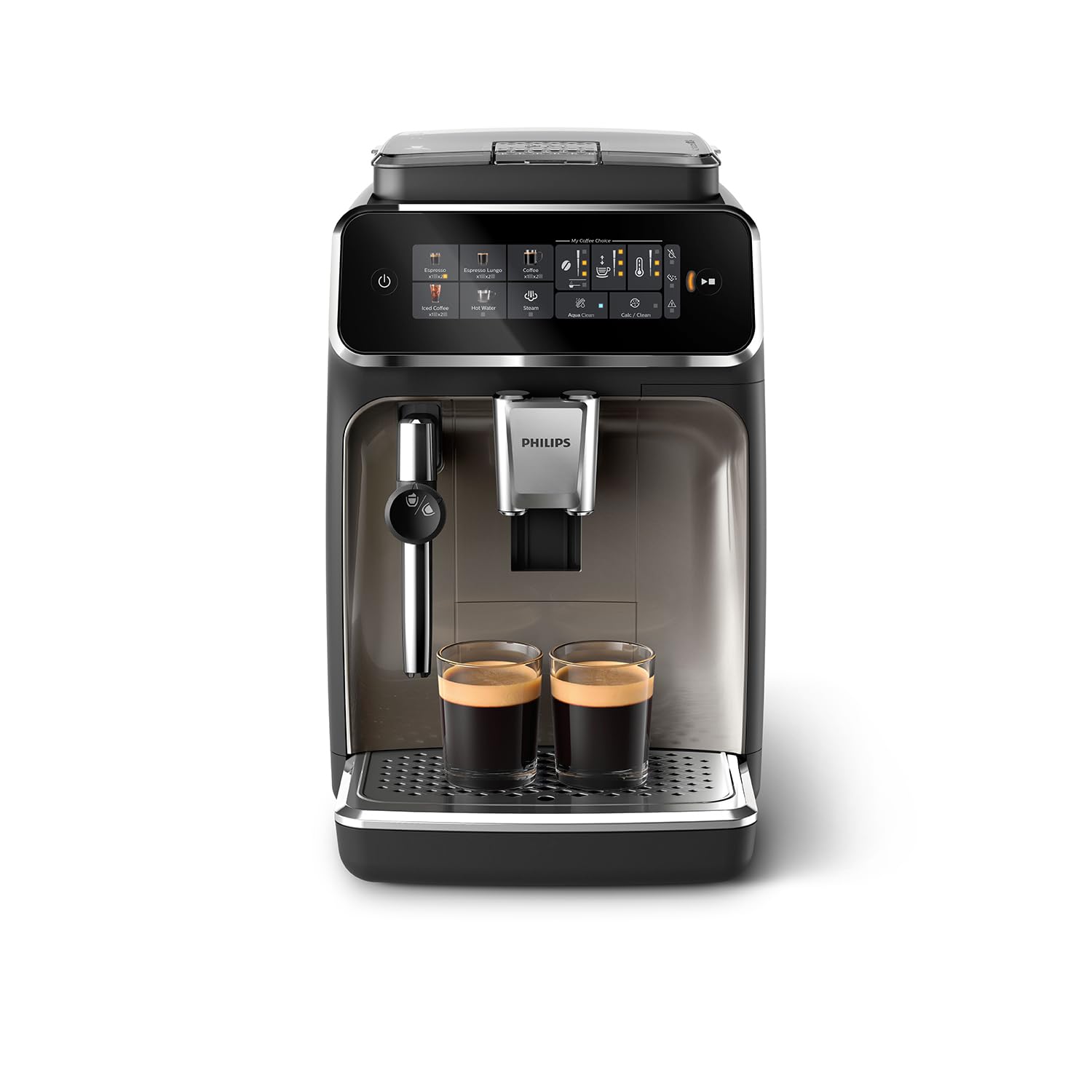 Philips 2200 Series Fully Automatic Espresso Machine - 2 Coffees, Touch Display, Classic Milk Frother, Ceramic Grinder, Matte Black (EP2220/10)