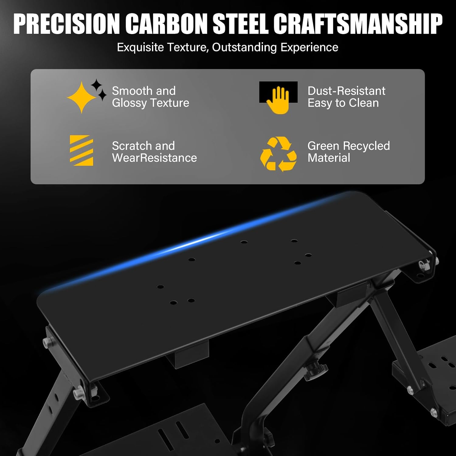 VELPAX Steering Wheel Stand, Height Adjustable Racing Wheel Stand, Wheel Stand Compatible with Logitech G25 G27 G29 G920, GT Racing Simulator Wheel Stand, Wheel Support and Pedal not Included