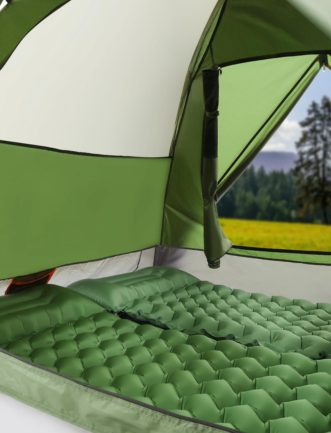 Gysrevi Camping Tent, 3 Man Instant Pop Up Tent Waterproof, Large Double Layer Automatic Dome Tent, Outdoor Backpacking Tents for Camping