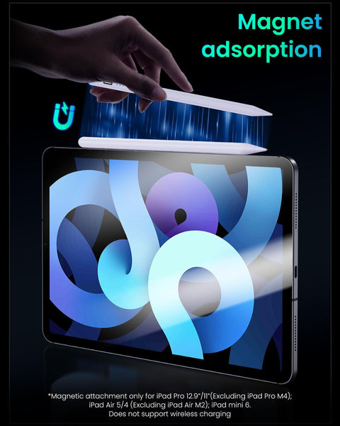 Variglas Pencil for iPad - 2018-2025 15 Minutes Fast Charging, Palm Rejection,Tilt Sensitivity, Stylus Pen Compatible with iPad Pro 11"/12.9"/13", 11/10/9/8/7/6th Gen, Air 3-6, Mini 5/6