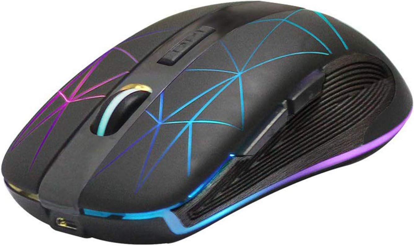 Rii RM200 Wireless Mouse,Rechargeable Gaming Mouse with USB Nano Receiver,5 Buttons for Casual Gaming, Notebook,PC,Computer Office Home Work