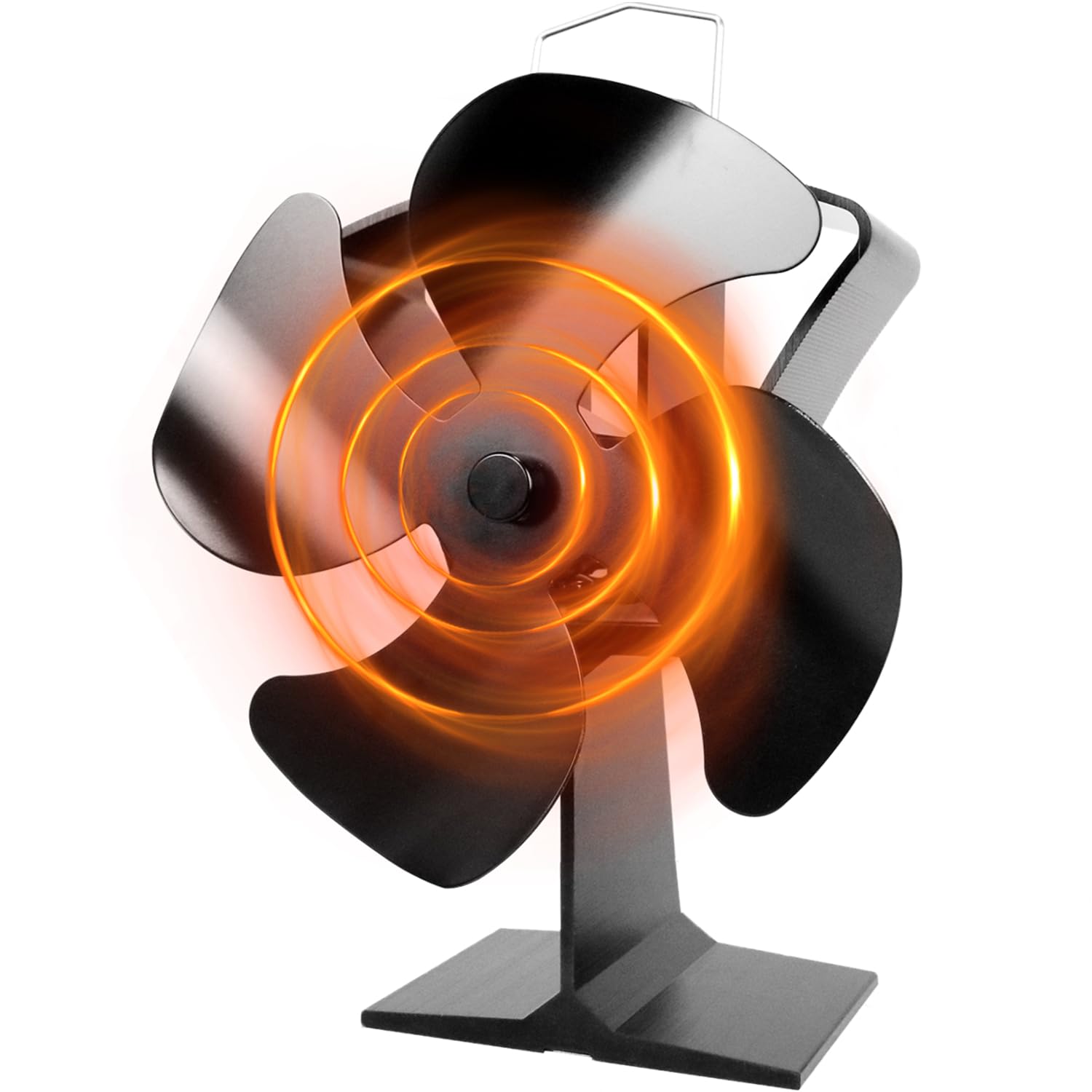 Tomersun 4 Blades Stove Fan Heat Powered Wood/Log Burner Fan Eco Friendly Heat Circulation for Wood/Log Burner/Fireplace