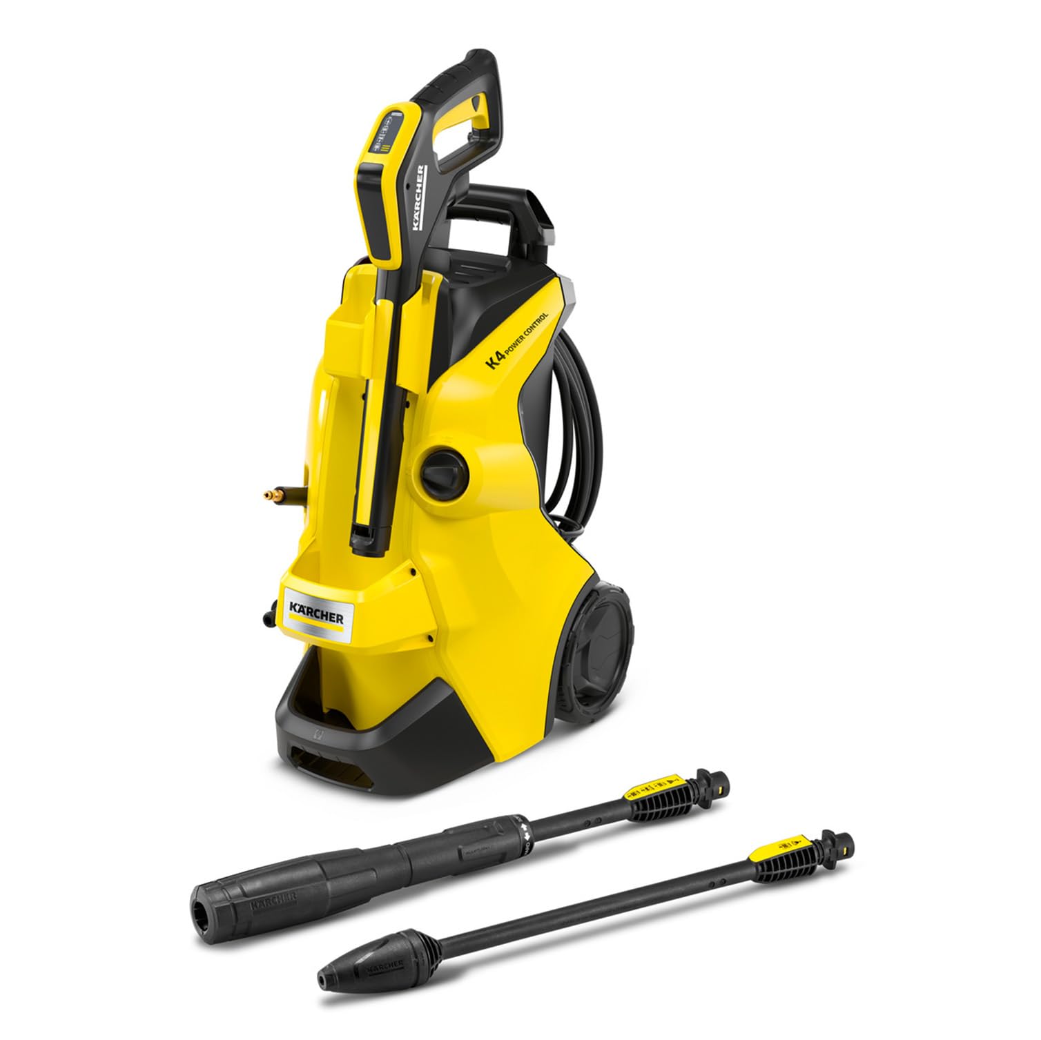 Kärcher K 4 Power Control Flex Pressure Washer, Pressure: max. 130 bar, Flow Rate: 420 l/h, Area Coverage: 30 m²/h, Water Filter, Weight: 11.5 kg, High-Pressure Flex Hose, Dirt Blaster, Spray Lance