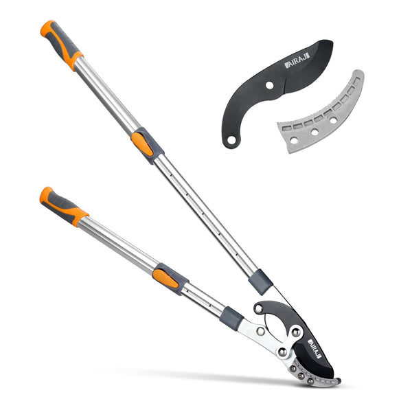 AIRAJ Telescopic Loppers 70-103CM, Loppers Heavy Duty, with Replacement Blades,SK-5 Steel Blade and Teflon-Coated,Six-Way Adjustable