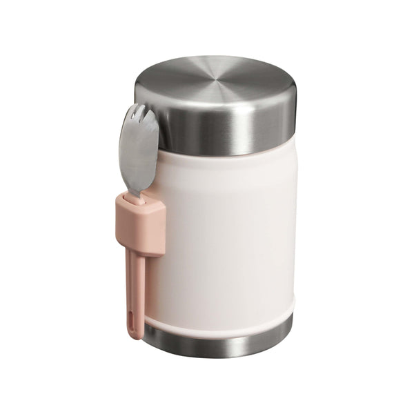 Stanley Classic Legendary Food Jar 0.4L With Spork - Keeps Cold For 7 Hours - BPA-Free Stainless Steel Soup Flask - Leakproof - Dishwasher Safe - Rose Quartz