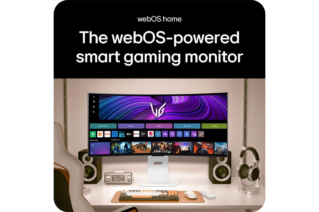 LG UltraGear OLED Gaming Monitor 32GS95UV-B, 32 inch UHD 4K, Dual mode 4K: 240Hz / FHD: 480Hz, 0.03ms Response Time, NVIDIA G-Sync & AMD FreeSync Premium Pro, 7W Stereo speakers, DisplayPort, HDMI 2.1