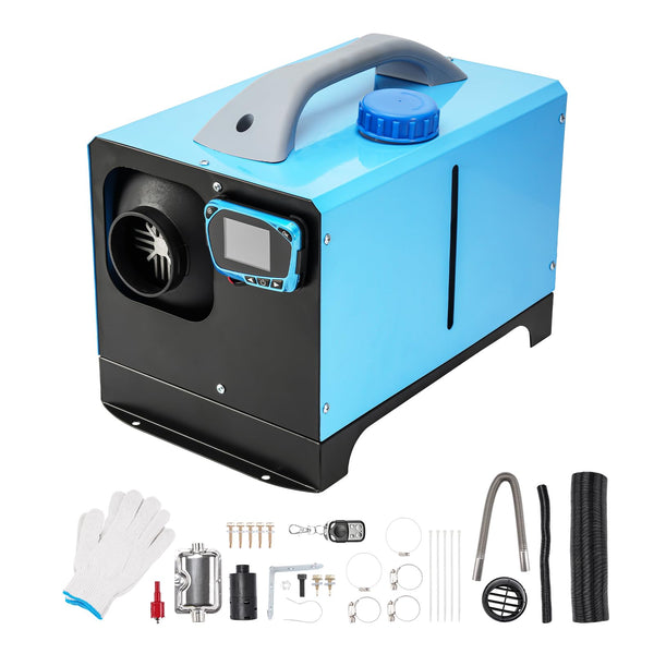 ShockFlo 12V 5KW Diesel Air Heater, All in One Parking Heater Kit with Remote Control, Silencer and LCD Display, Fast Heating, for RV Truck, Motorhomes, Boat, Bus, Car Trailer, Caravans