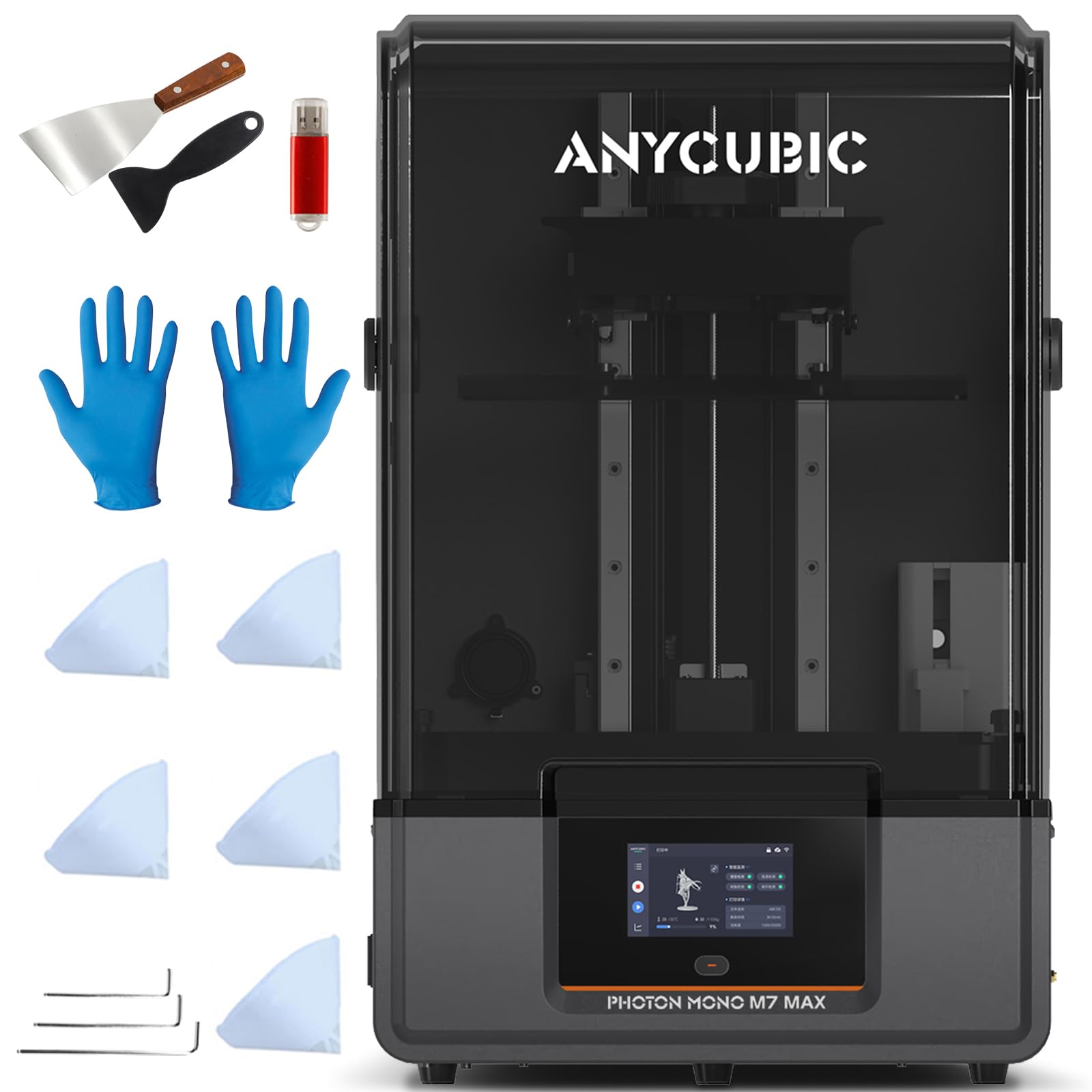 ANYCUBIC Photon Mono 4 Resin 3D Printer, 7'' 10K Mono LCD Screen Resin Printer with Upgraded LighTurbo Matrix and Printing Platform, Large Printing Size of 6.04''x3.42''x6.49''