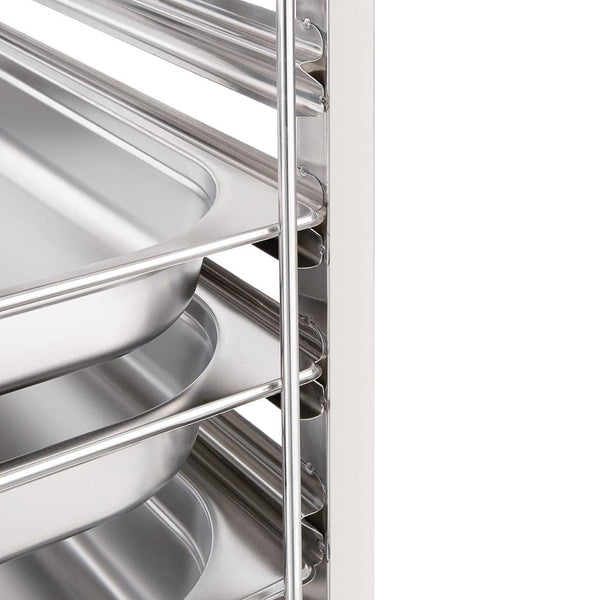 Vogue GG498 Gastronorm Racking Trolley 7 Level 900X380X557mm Catering, Silver