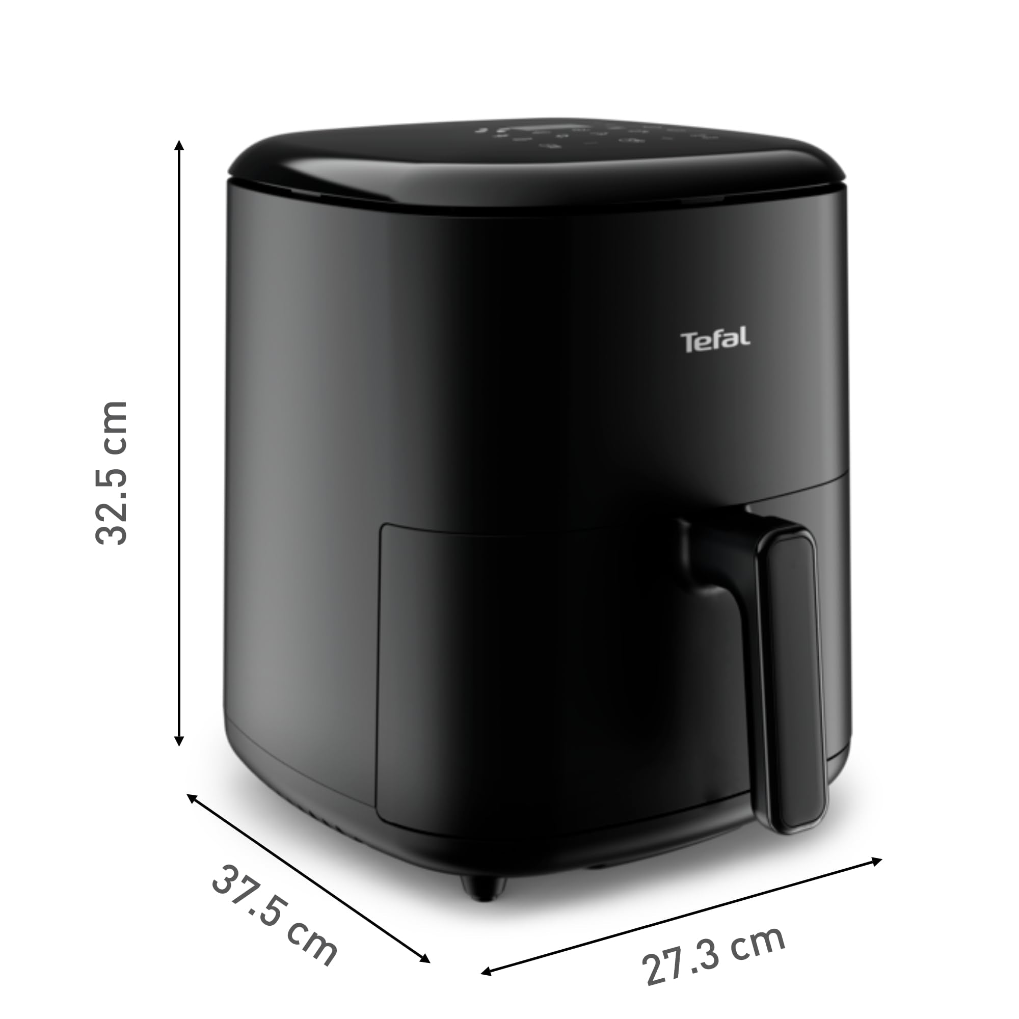 Tefal Easy Fry Max Digital Air Fryer, 5L, 10in1, Uses No Oil, Air Fry, Extra Crisp, Roast, Bake, Reheat, Dehydrate, 6 Portions, Non-Stick, Dishwasher Safe Baskets, Black EY245840