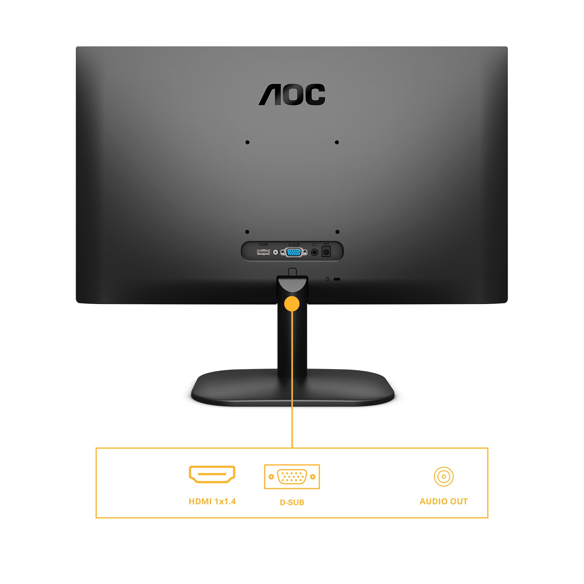 AOC 27B3CA2 - 27 Inch FHD Monitor, 100Hz, IPS, Speakers, USB-C Connectivity, FlickerFree, Adaptive Sync, LowBlue (1920 x 1080, 250 cd/m2, HDMI 1.4 / USB-C 65W Power delivery)