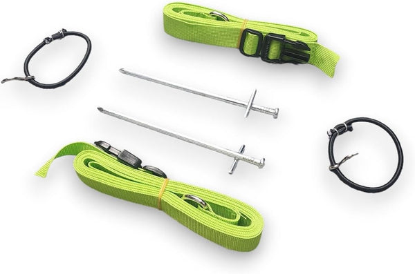 Dometic Storm Straps Tie Down Kit for Kampa or Dometic Awnings - Heavy Duty Secure Fit Acessories and Parts for Caravan, Motorhome, Campervan, Air Awning, Tent - Green