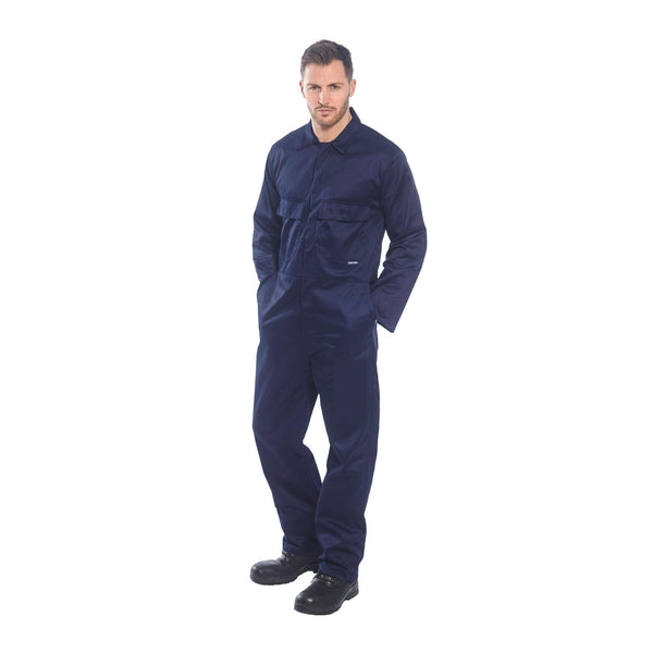 Portwest S999 Men's Work Coveralls - Protective Polycotton Work Overalls Durable Workwear Boiler Suit for Mechanics Warehouse Garages DIY Navy, X-Large