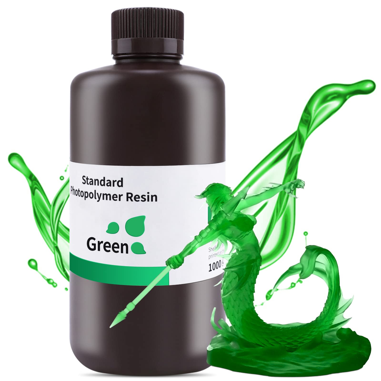 ELEGOO 8K 3D Printer Resin, Standard Photopolymer Resin 405nm UV-Curing Resin, Best for 8K/9K/12K/14K/16K LCD 3D Printer Space Grey 1000G