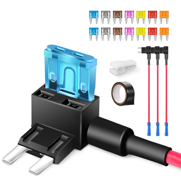 JOREST 300Pcs Car Fuses Assorted Kit, 160 Mini Blade Fuses Automotive + 90 Standard Mixed Fuses + 50 Micro Fuse Set + Fuse Puller – for RV Truck Motorcycle(2Amp 3A 5A 7.5A 10A 15A 20A 25A 30A 35A 40A)