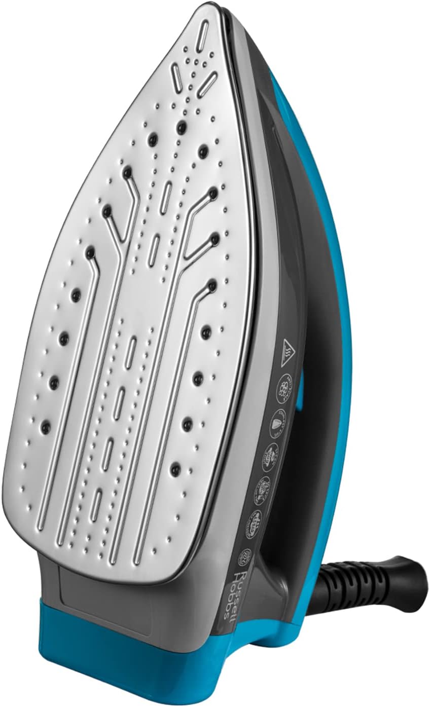 Russell Hobbs Steam Generator Iron, 1.3L Removable Water Tank, Stainless Steel Non Stick Soleplate, 110g Shot of Steam, 90g Steam Output, Cord Storage, Temp ready light, Anti Calc, 2400W 24510