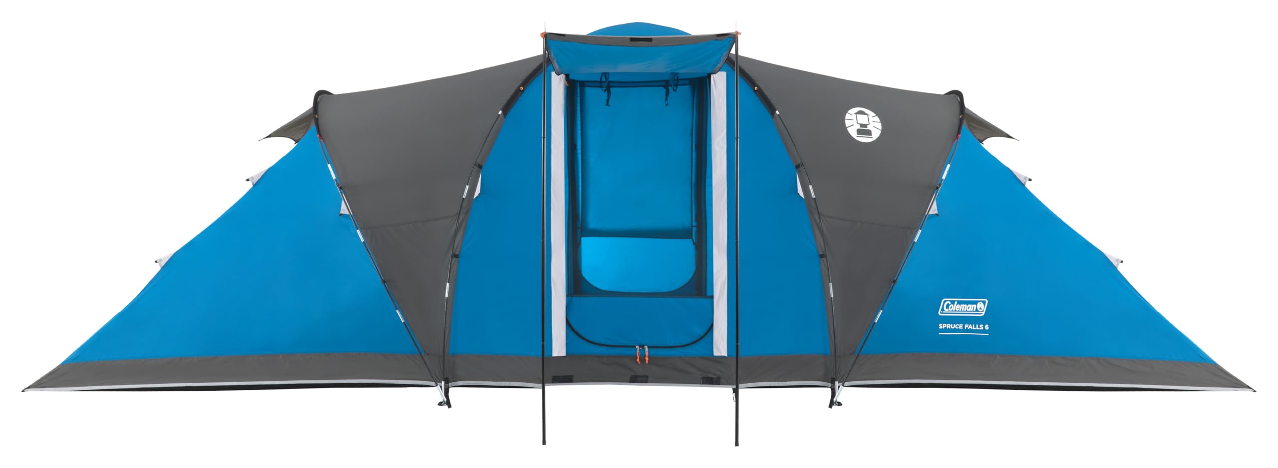 Coleman Spruce Falls 4 Tent | 4 Man Vis-a-Vis Family Tent with 2 opposite XXL size Bedrooms and Living area | 4 Person Camping Tent | 3000mm Waterproof | Sewn-in Groundsheet