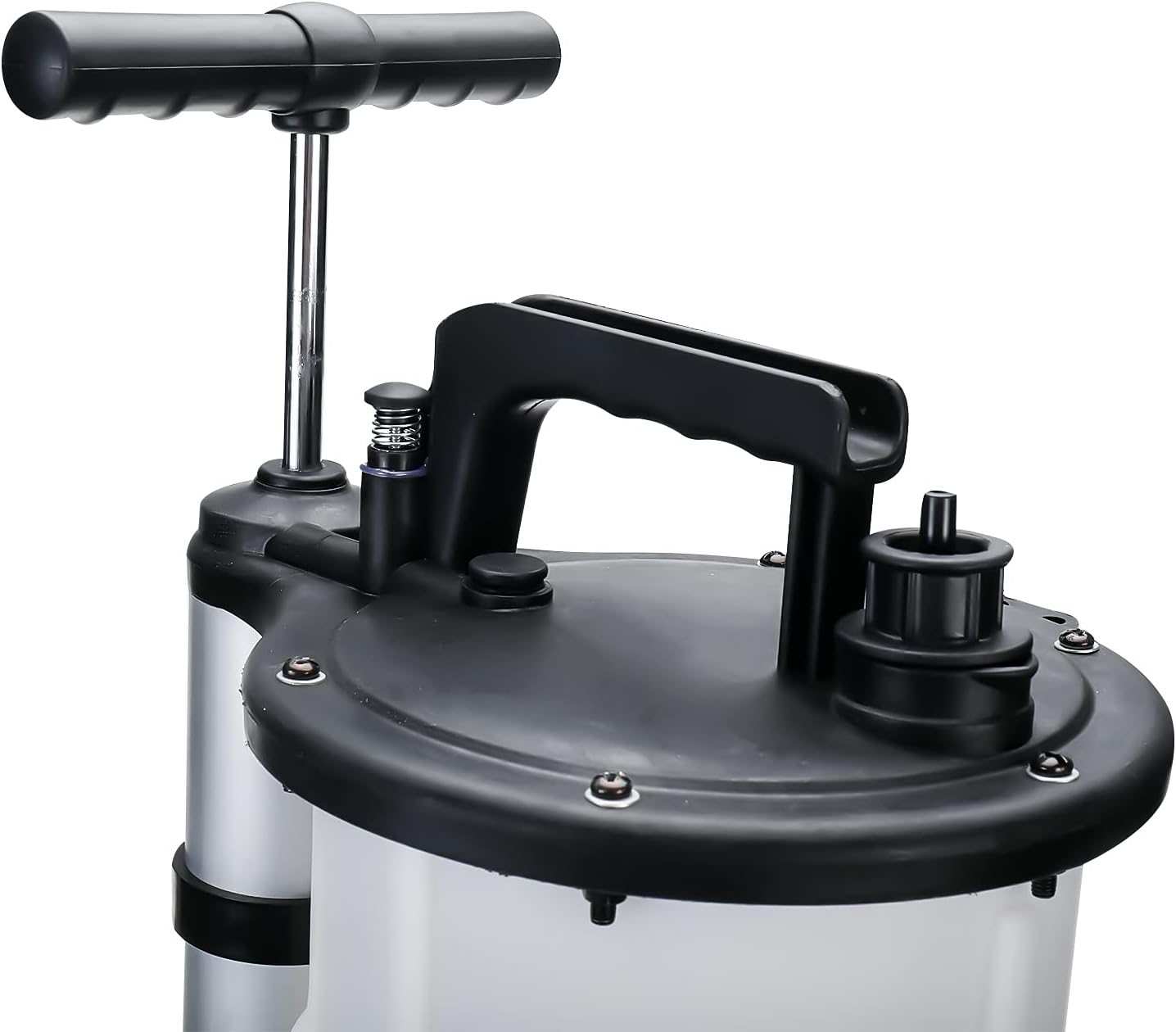 BOOMSTART 9L Manual Vacuum Oil Pump Fluid Extractor Suction Pump Oil Petrol Fuel Transfer Pump with 4 Tubes for Cars Motorbikes Marine Engines