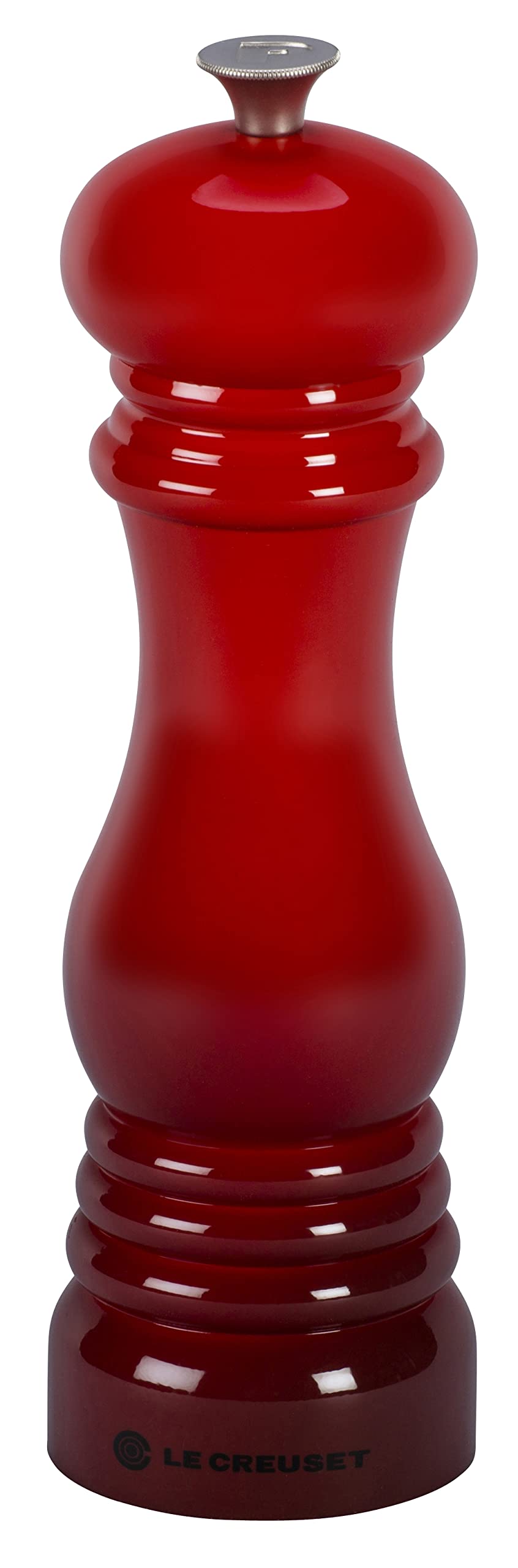 Le Creuset Classic Adjustable Pepper Mill Grinder, Chip-resistant ABS Plastic, Anti-Corrosion, 40g, 21 cm, Bamboo, 44001214080000